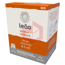 Chá vitaminas A C E laranja e cenoura Leão envelopado 10x2g