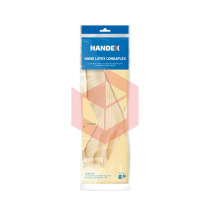Luva bege media ranhurada handex latex Longaflex