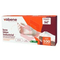 Luva latex com po media Vabene c/100un 