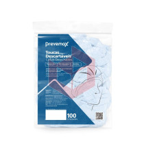 Touca descartável TNT branca Prevemax c/100un 