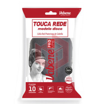 Touca rede preta modelo disco Vabene c/10un