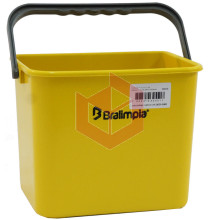 Balde plástico 4l amarelo Bralimpia BA04AM