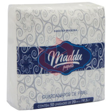 Guardanapo Maddu folha simples 20cmx19.5cm c/50un