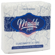 Guardanapo Maddu folha simples 30cmx29.5cm c/50un