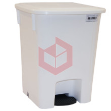 Lixeira com pedal 15l branca Bralimpia CP1SBR