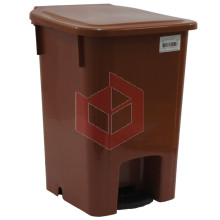 Lixeira com pedal 15l marrom Bralimpia CP1SMR
