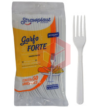 Garfo Straw 165 forte branca c/50un