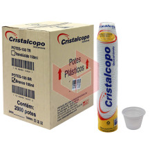 Pote Cristalcopo ps branco 100ml 20x100un
