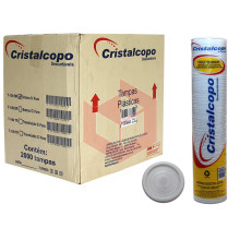 Tampa Cristalcopo Branca 100ml 20 Pacotes com 100 Unidades