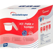 Pote Cristalcopo pp com tampa KP750ml 10x25un