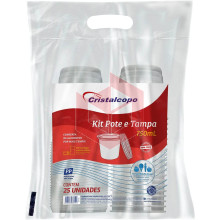 Pote Cristalcopo com tampa KP750ml c/25un