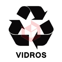 Adesivo coleta seletiva verde vidros S5V