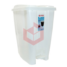 Lixeira com pedal 40l branca Jaguar R1793