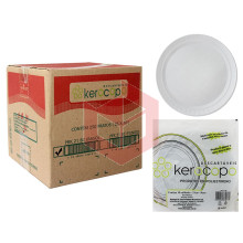 Prato Kerocopo branco 21cm raso 25x10un