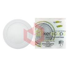 Prato Kerocopo branco 18cm raso c/10un