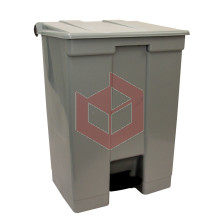 Lixeira com pedal 60l cinza Bralimpia CP6SCZ