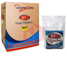 Pote redondo com tampa KP1000CR Cristalcopo 6x25un