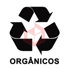 Adesivo coleta seletiva marrom orgânicos S5O