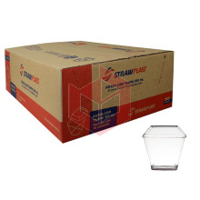 Pote Straw KPT180 com tampa 180ml cristal 24x10un