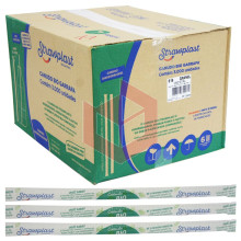 Canudo bio garrafa Straw 819 rígido 24cmx5mm cristal c/3000un