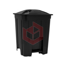 Lixeira com pedal 15l preta Eco Jaguar R3071