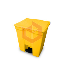 Lixeira com pedal 30l amarela Bralimpia CP3SAM