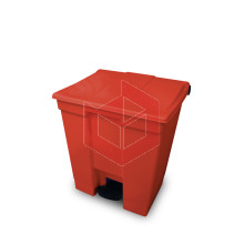 Lixeira com pedal 30l vermelha Bralimpia CP3SVM