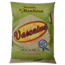 Farinha de mandioca torrada Vascaina 1kg pacote verde