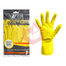 Luva amarela pequena slim verniz silver Volk