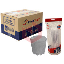 Copo Strawplast whisky 333 cps0300 cristal 12x10un