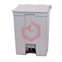 Lixeira com pedal 60l branca Bralimpia CP6SBR