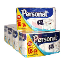 Papel higiênico Personal folha simples 4pcx16rx30m