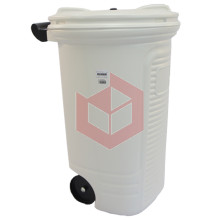 Lixeira contentor 120l branco com tampa e roda Belosch