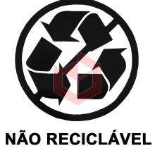 Adesivo coleta seletiva cinza não reciclável S5NR