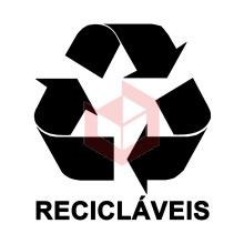 Adesivo coleta seletiva recicláveis S5R