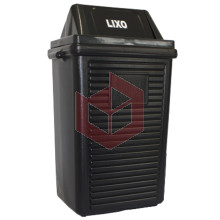 Lixeira 60l preta com tampa basculante Belosch B2S-6
