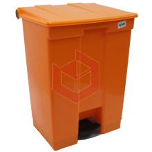 Lixeira com pedal 60l laranja Bralimpia CP6SLJ