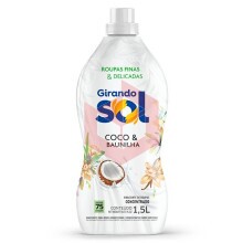 Amaciante para roupas concentrado coco e baunilha Girando Sol 1.5l