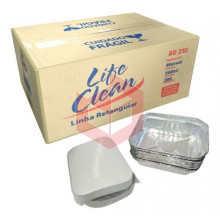 Bandeja aluminio 250ml Life Clean c/200un 1187