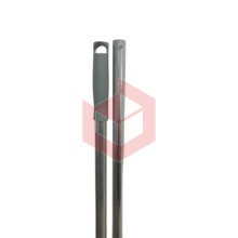Cabo aluminio liso 140cm c/furo s/rosca manopla cinza