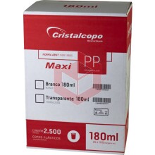Copo Cristalcopo Maxi PP branco 180ml 25x100un