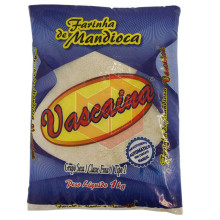 Farinha de mandioca branca Vascaina 1kg pacote azul
