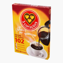 Filtro de papel para café n.102 3 Corações c/30un