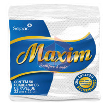 Guardanapo Maxim folha simples 23x22cm c/50un