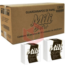 Guardanapo Mili Bistrô folha dupla 23x22.5cm 36x50un
