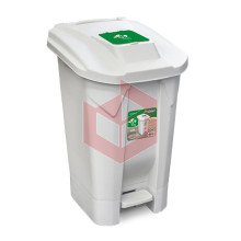 Lixeira com pedal 120l branca Arqplast 25753