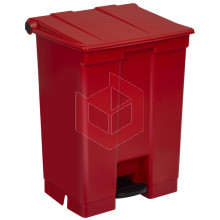 Lixeira com pedal 60l vermelha Bralimpia CP6SVM