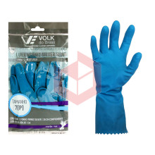 Luva azul pequena slim verniz silver Volk