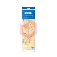 Luva bege extra grande ranhurada handex latex Longaflex