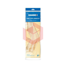 Luva bege grande ranhurada handex latex Longaflex